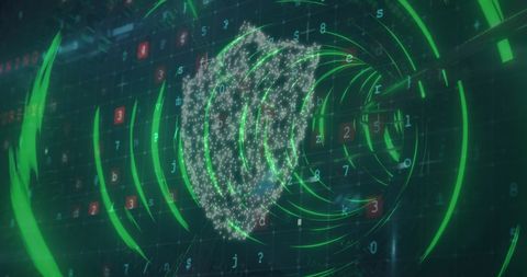 Glowing Cybersecurity Lock with Digital Data Patterns - Download Free Stock Images Pikwizard.com