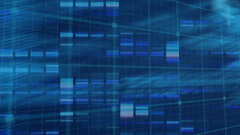 Futuristic Data Flow with Blue Digital Network