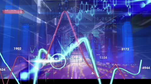 Futuristic Digital Financial Data Analysis Concept
