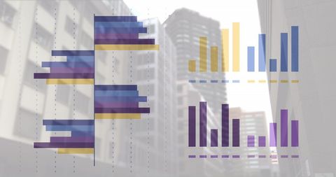 Financial Data Visualization Over Cityscape for Global Business Insights - Download Free Stock Images Pikwizard.com