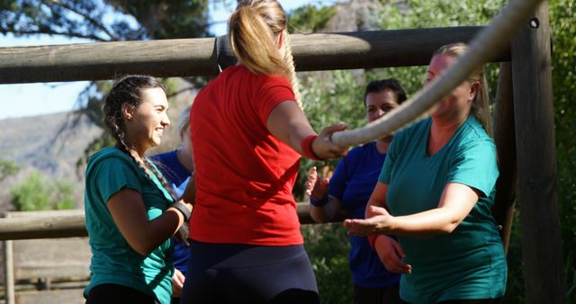 Team Building Exercise with Women Outdoors - Download Free Stock Images Pikwizard.com