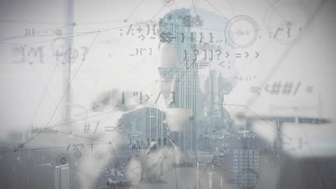 Abstract Networking Symbols Overlay with Professional Ambiance