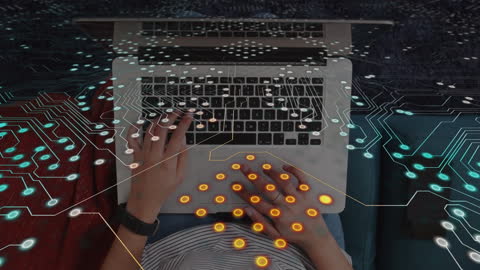 Illustrative Connection Network Over Computer Typing