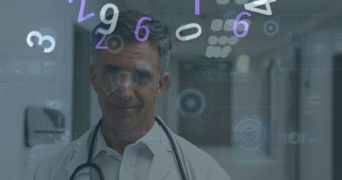 Doctor Integrating Digital Analytics in Medical Environment