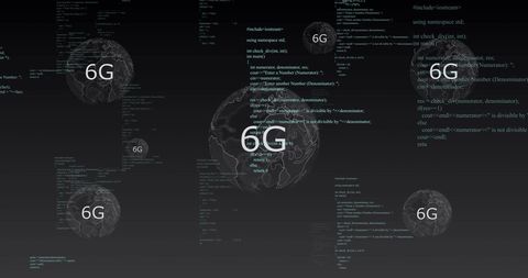 6G Technology Concept with Global Data Networks