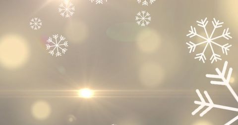 Floating Snowflakes and Gentle Light Effects
