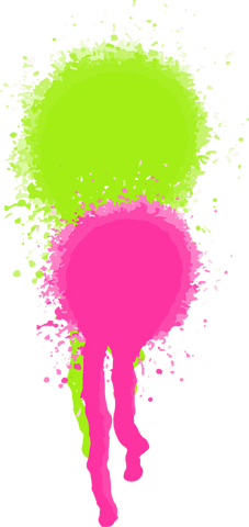 abstract neon green and pink paint splash on transparent background - Download Free Stock Videos Pikwizard.com