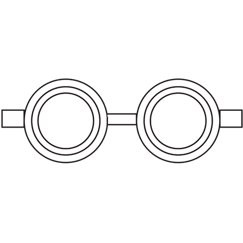 Round Glasses Vector on Transparent Background Isolated for Eye Protection - Download Free Stock Videos Pikwizard.com