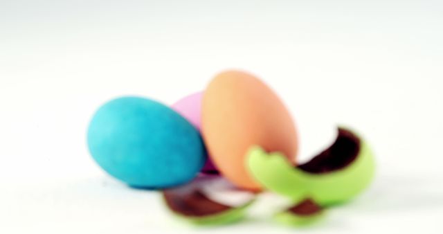 Blurry Easter Eggs and Chocolate Shells in Soft Focus - Download Free Stock Photos Pikwizard.com