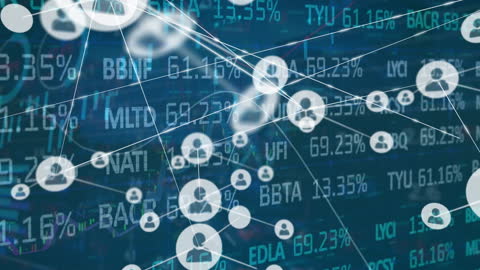 Digital Connectivity Overlaid on Financial Data