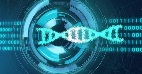 Digital DNA Visualization Abstract Cyber Technology