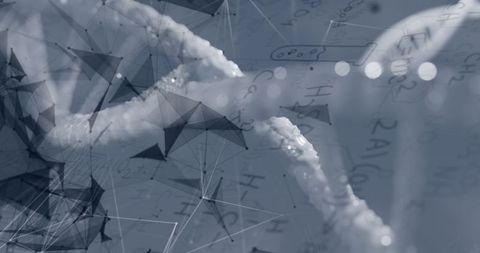 Abstract Visualization of DNA with Chemical Formulas