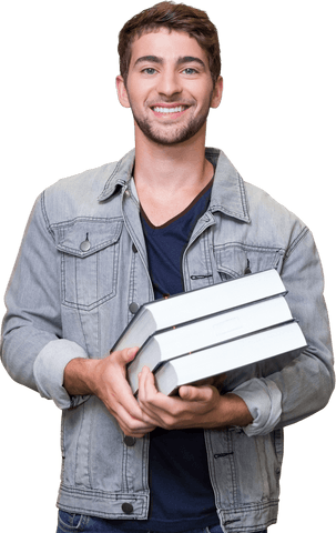 smiling student holding books on transparent background - Download Free Stock Videos Pikwizard.com