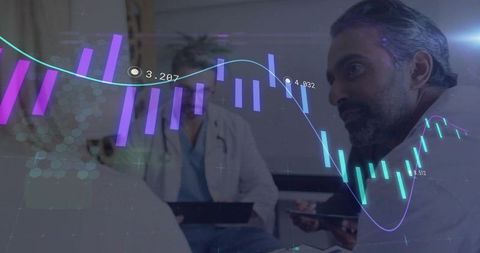 Medical Team Analyzing Data Visualization in Hospital Setting