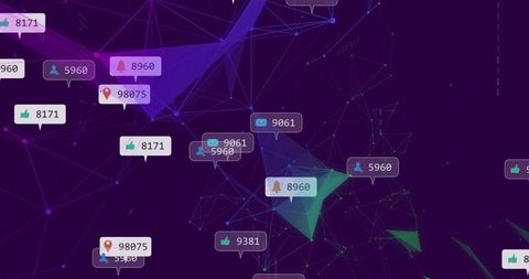 Abstract Digital Network with Notifications and Mesh Elements