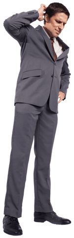 confused businessman on transparent background scratching head - Download Free Stock Videos Pikwizard.com