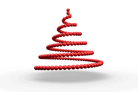 red beads christmas tree on transparent background - Download Free Stock Videos Pikwizard.com