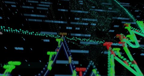 Futuristic digital data visualization and analysis background