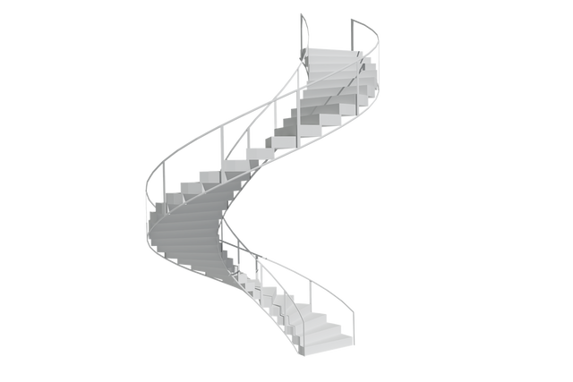 White Spiral Staircase with Railings on Transparent Background - Download Free Stock Videos Pikwizard.com