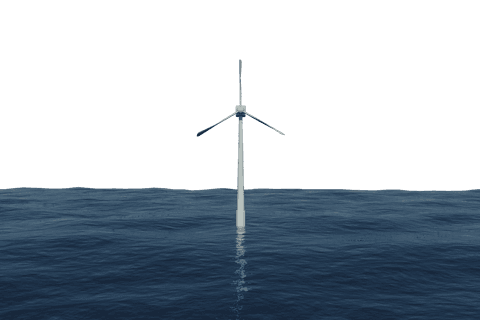 transparent offshore wind turbine on deep ocean illustration - Download Free Stock Videos Pikwizard.com