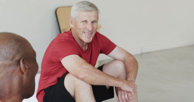 Senior Man Smiling After Workout Session - Download Free Stock Images Pikwizard.com