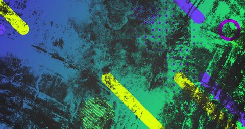 Vibrant abstract art with geometric shapes