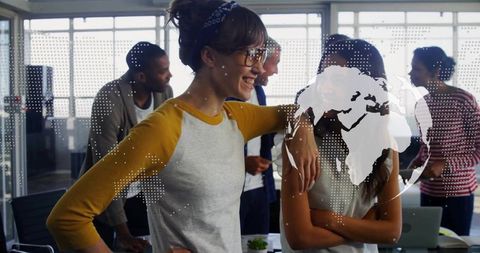 Dynamic Team Communication and Global Collaboration in Modern Office