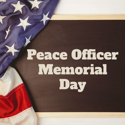 Patriotic tribute for peace officer memorial day
