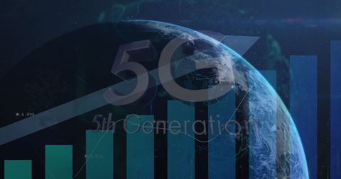 5G Network Technology with Global Digital Connections and Growth Chart - Download Free Stock Images Pikwizard.com