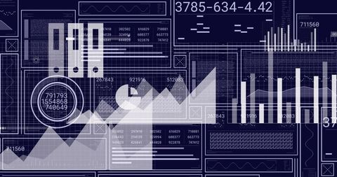 Abstract Digital Data Interface With Graphs and Analytics - Download Free Stock Images Pikwizard.com