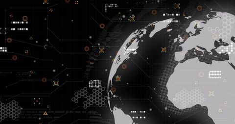 Digital Representation of Global Data Processing - Download Free Stock Images Pikwizard.com