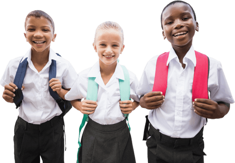 cheerful children in transparent background with school uniforms - Download Free Stock Videos Pikwizard.com
