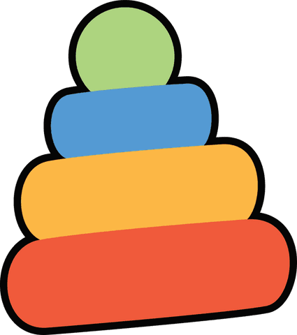 colorful stacking toy shapes on transparent background - Download Free Stock Videos Pikwizard.com