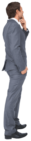 Confident Businessman Thinking on Transparent Background - Download Free Stock Videos Pikwizard.com