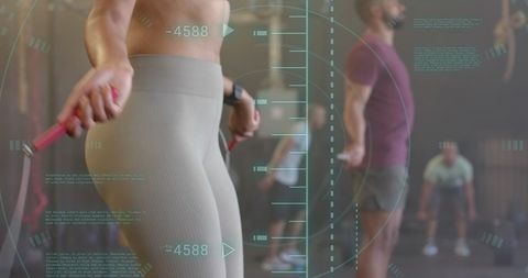 Diverse Group Training with Digital Data Overlay in Gym