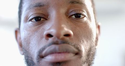 Contemplative african american man with thoughtful expression