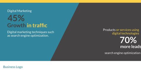 digital marketing success template with traffic growth stats - Download Free Stock Templates Pikwizard.com