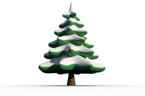 snow-covered pine tree on transparent background - Download Free Stock Videos Pikwizard.com