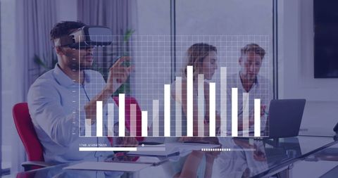 Businessman Analyzing Data with VR Technology in Office - Download Free Stock Images Pikwizard.com