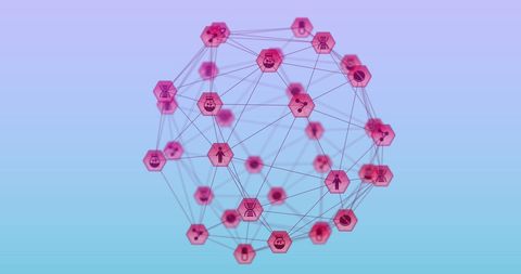 Global Network Concept with Science and Communication Icons - Download Free Stock Images Pikwizard.com