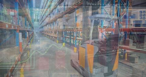 Warehouse Efficiency and Automation with Electric Pallet Jack - Download Free Stock Images Pikwizard.com