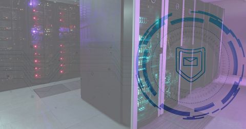 Network Security Technology in Data Center with Digital Overlay - Download Free Stock Images Pikwizard.com