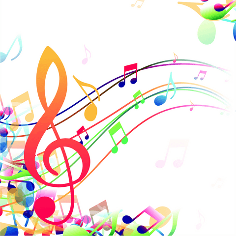 transparent background with vibrant music notes and symbols - Download Free Stock Videos Pikwizard.com
