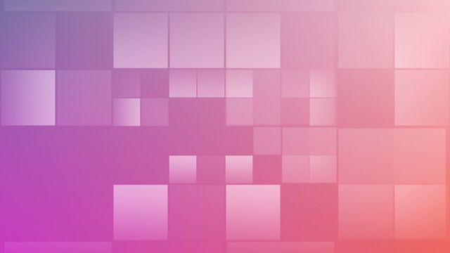 Background features overlapping squares in pink and gradient tones with geometric pattern. Suitable for presentations, website backgrounds, graphic design projects, and technology-related content. Ideal for adding a modern, abstract, and vibrant touch to creative works.