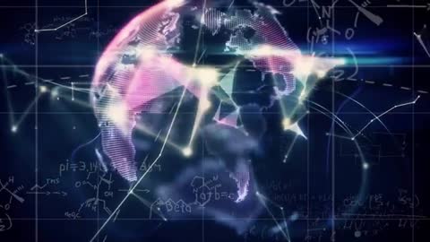 Futuristic Digital Globe with Network Connections and Pulsing Lights