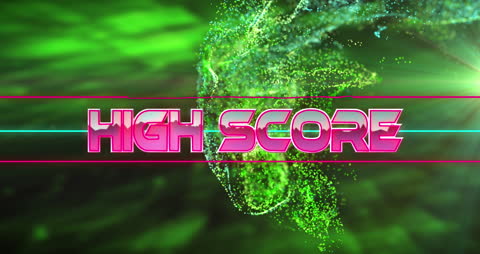 Neon High Score Digital Animated Screen Background
