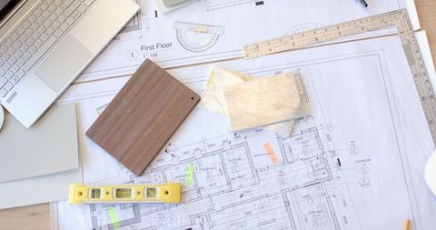 Architectural Blueprint Drafting Workspace with Tools - Download Free Stock Images Pikwizard.com