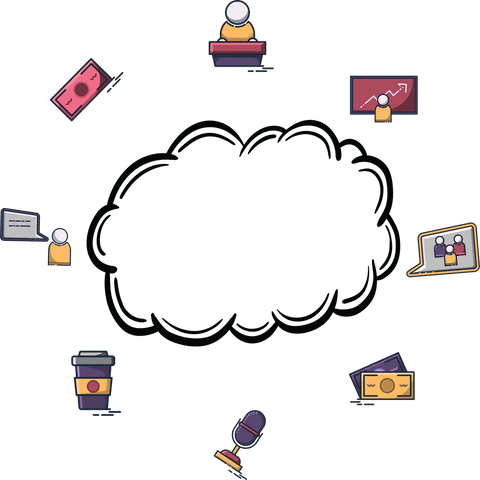 Communication and Technology Icons Illustration on Transparent Background - Download Free Stock Videos Pikwizard.com