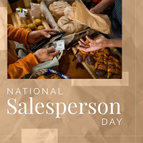 National Salesperson Day: Celebrating Professional Service in Food Market - Download Free Stock Templates Pikwizard.com