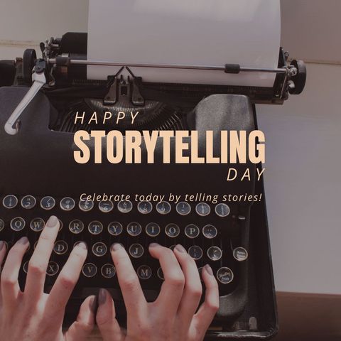 vintage narrative expression on storytelling day - Download Free Stock Templates Pikwizard.com